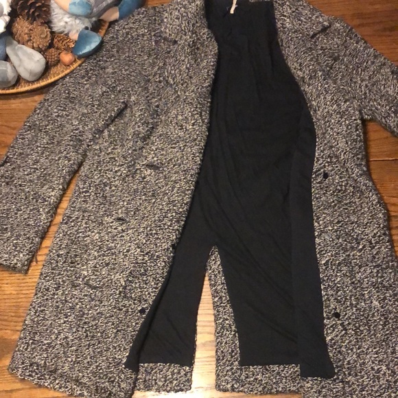 Free People long wool blend double breasted coat - Picture 5 of 9